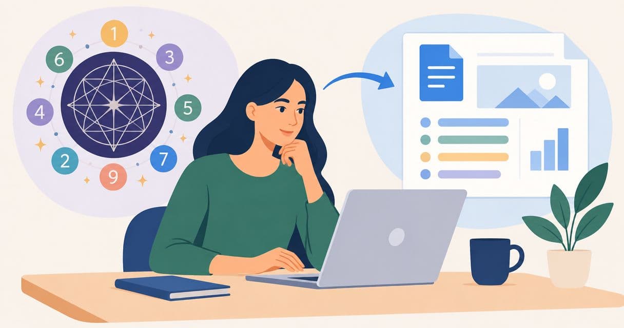 Como conectar sua leitura de numerologia a um plano no Google Docs